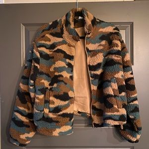 Camo Teddy Coat